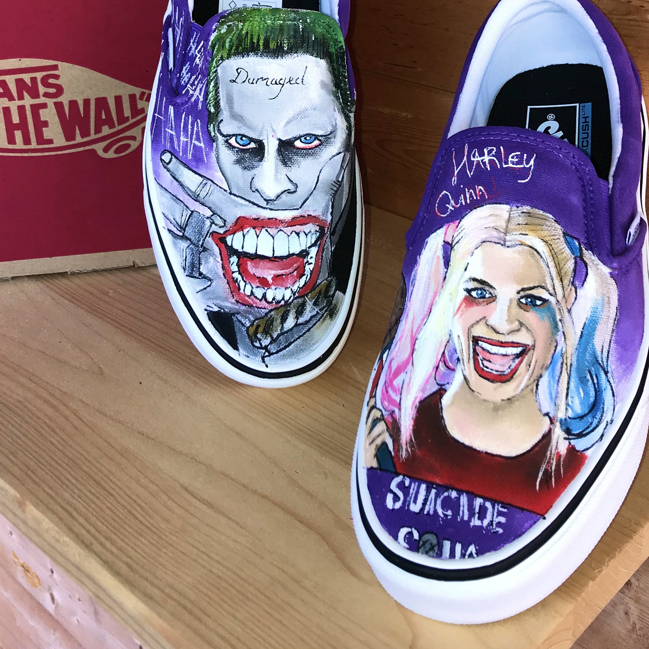 Detail Joker And Harley Quinn Vans Shoes Nomer 35