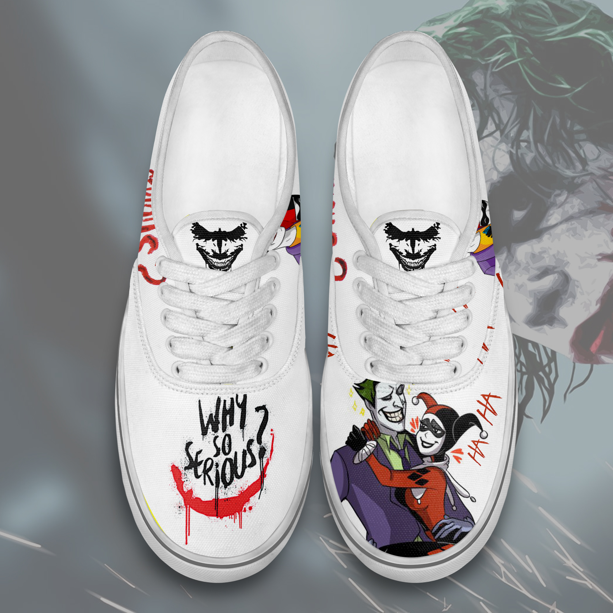 Detail Joker And Harley Quinn Vans Shoes Nomer 9