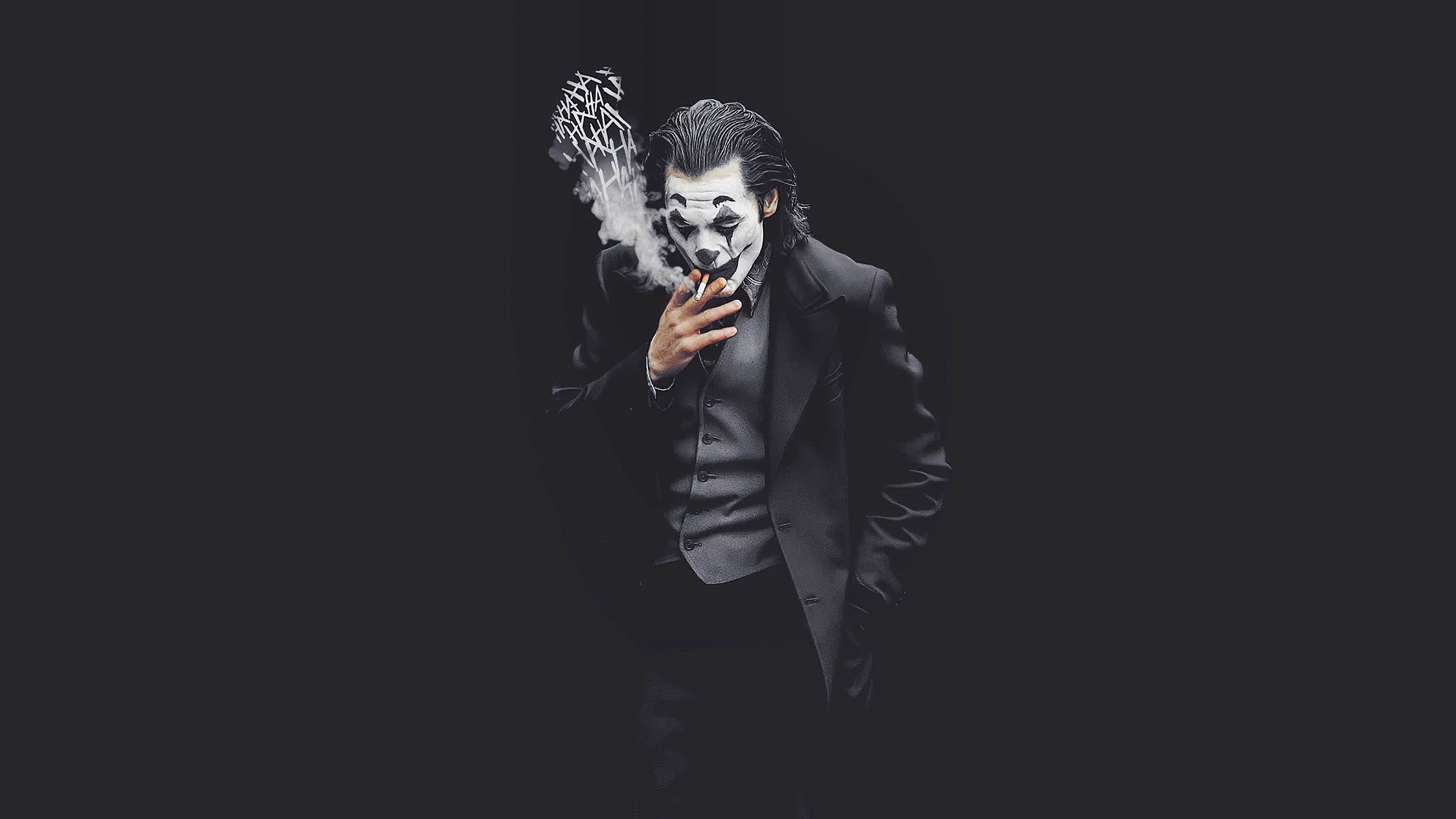 Joker Smoking Wallpaper Black And White - KibrisPDR