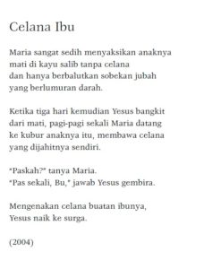 Detail Joko Pinurbo Puisi Nomer 30
