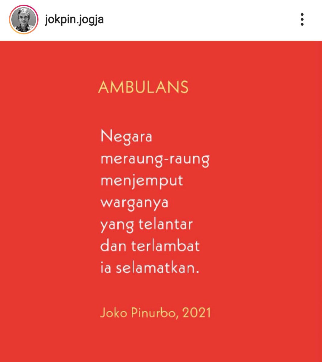 Detail Joko Pinurbo Puisi Nomer 5