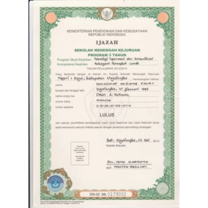 Detail Jual Blangko Ijazah Kosong Nomer 47