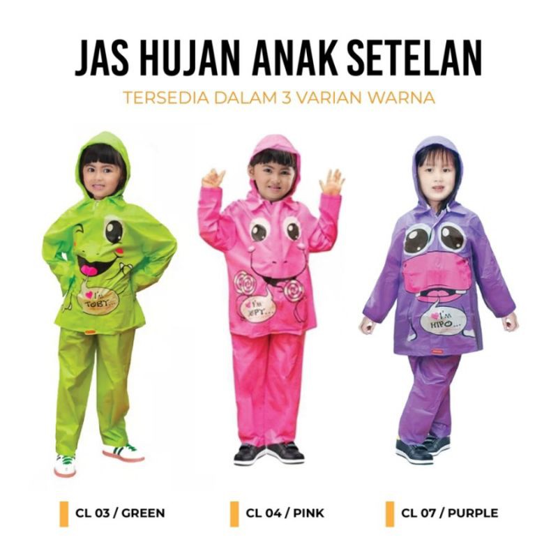 Detail Jual Jas Hujan Anak Karakter Nomer 37