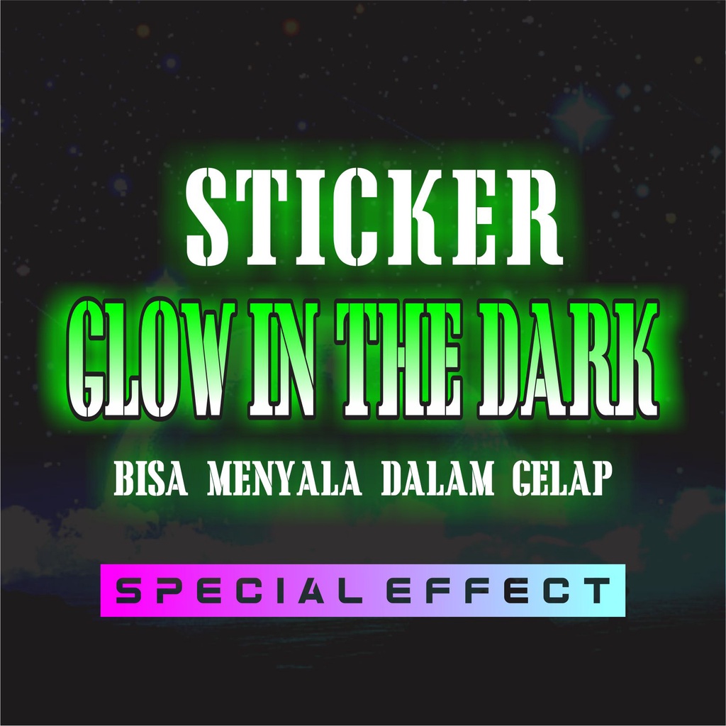 Detail Jual Sticker Glow In The Dark Nomer 47
