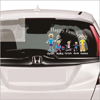 Detail Jual Stiker Mobil Happy Family Nomer 37