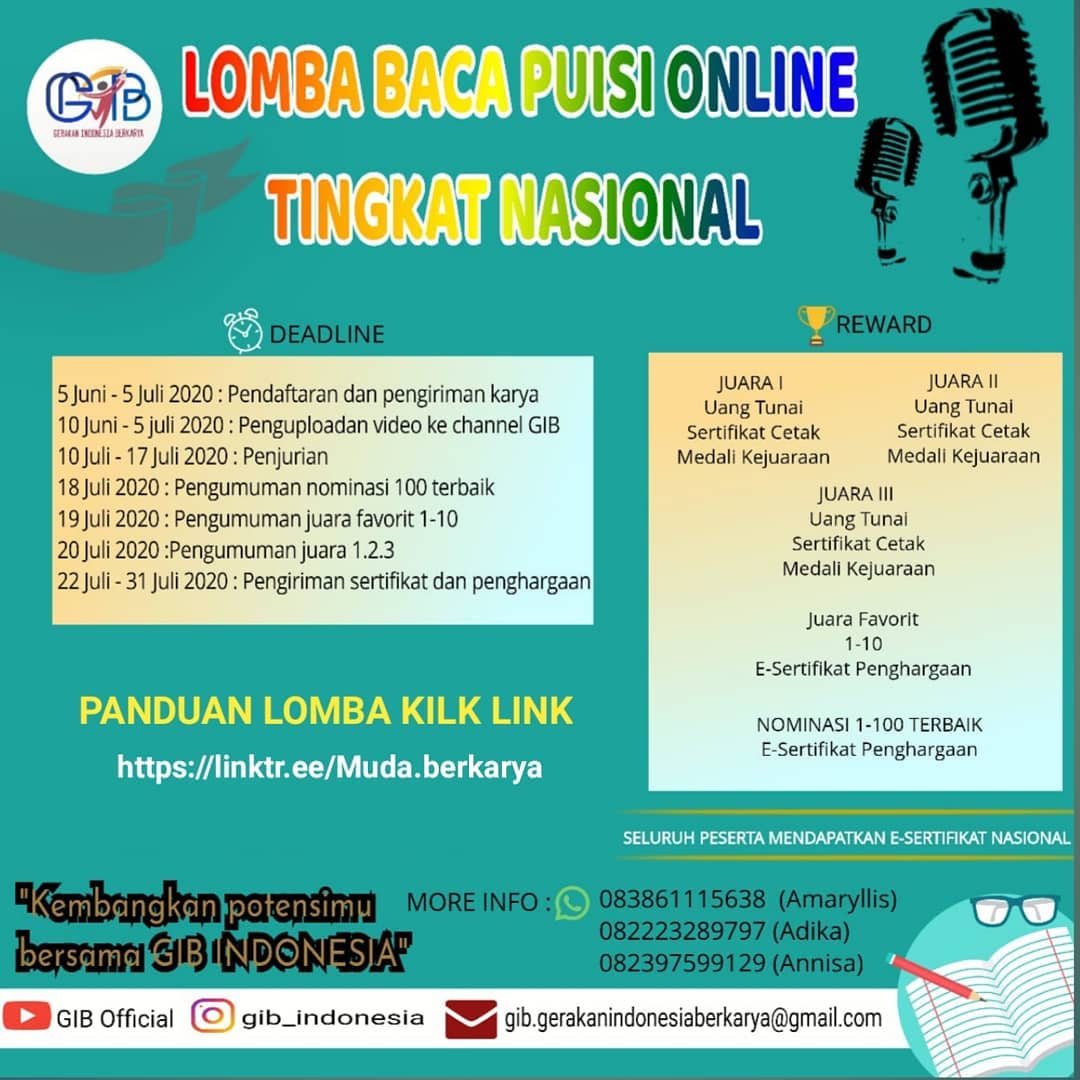 Detail Juara 1 Lomba Baca Puisi Tingkat Nasional Nomer 18