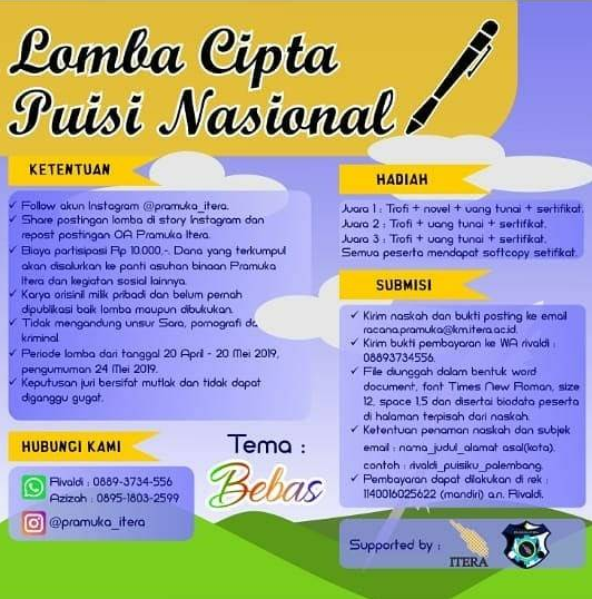 Detail Juara Puisi Nasional Nomer 16