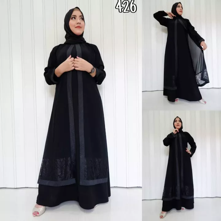 Detail Jubah Hitam Arab Nomer 21