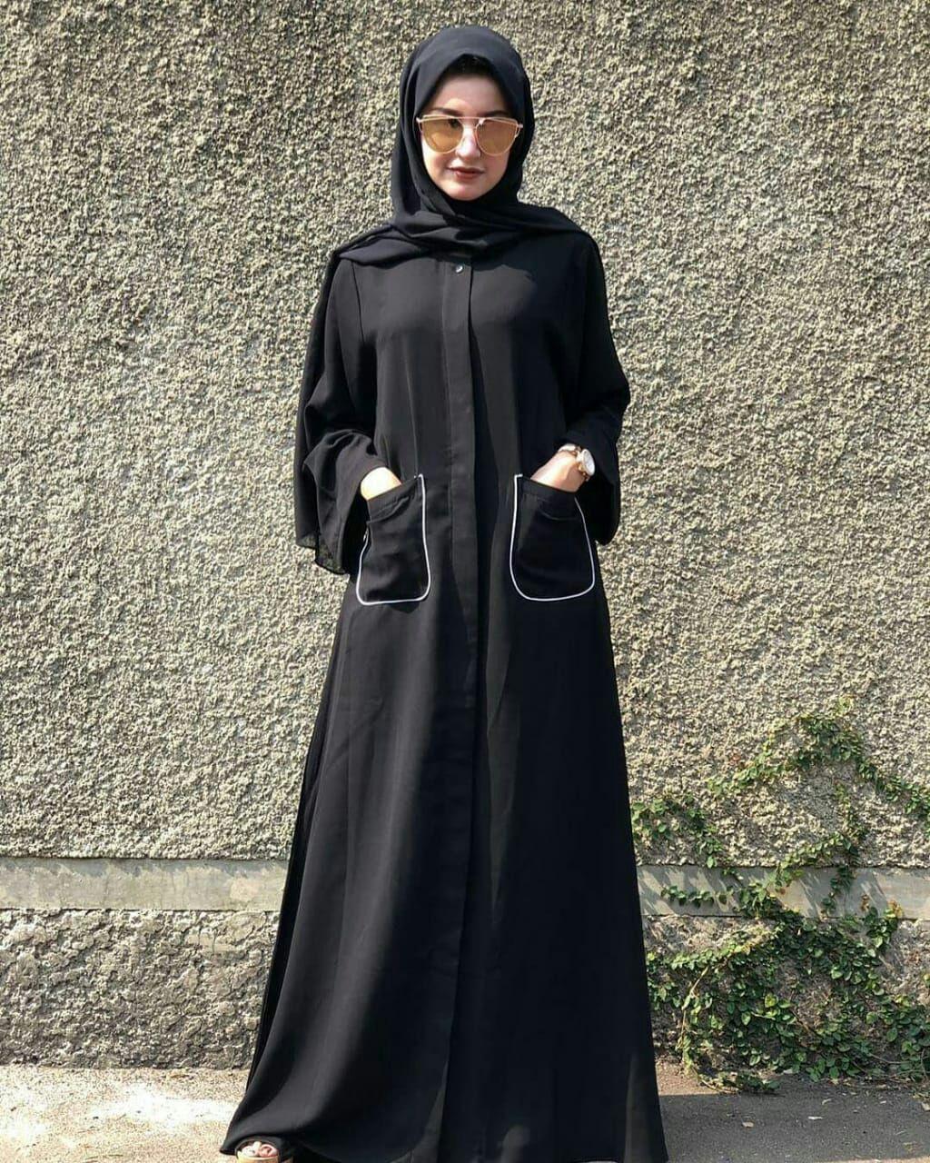 Detail Jubah Hitam Arab Nomer 40