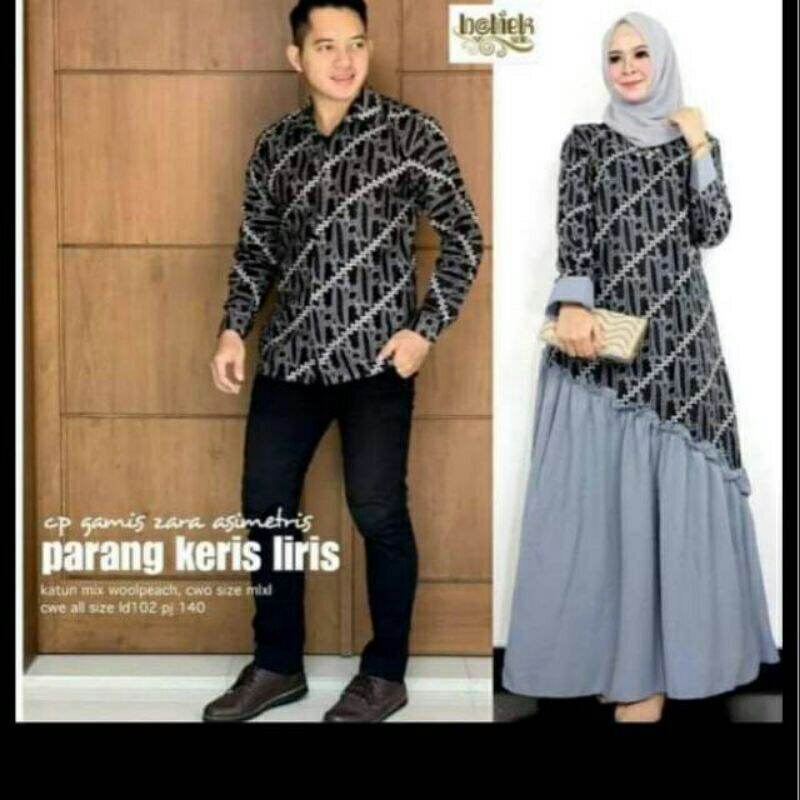 Detail Jubah Kombinasi Batik Nomer 13