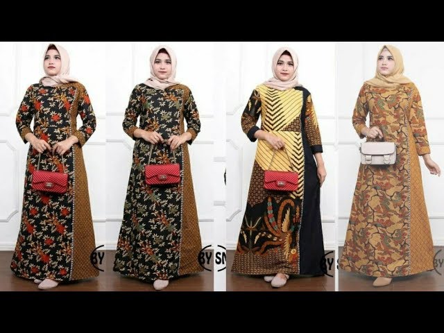 Detail Jubah Kombinasi Batik Nomer 20