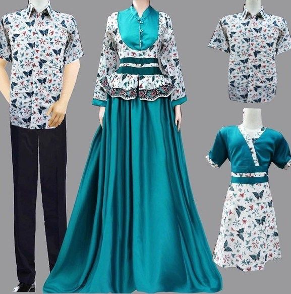 Detail Jubah Kombinasi Batik Nomer 28