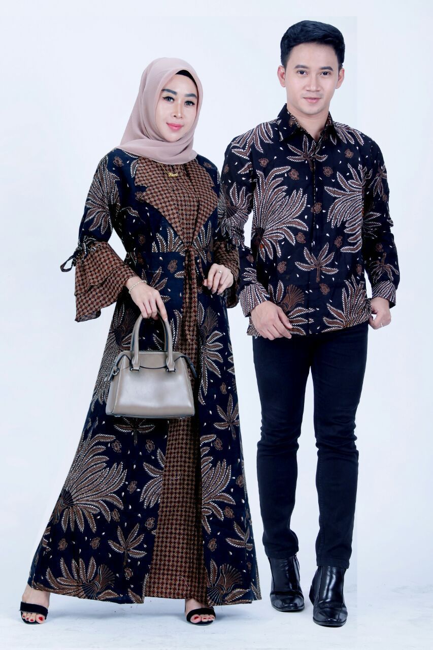 Detail Jubah Kombinasi Batik Nomer 30