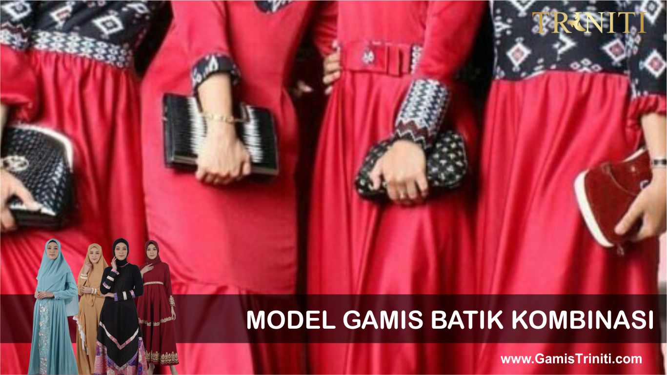 Detail Jubah Kombinasi Batik Nomer 39