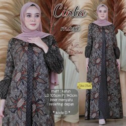 Detail Jubah Polos Kombinasi Batik Nomer 37