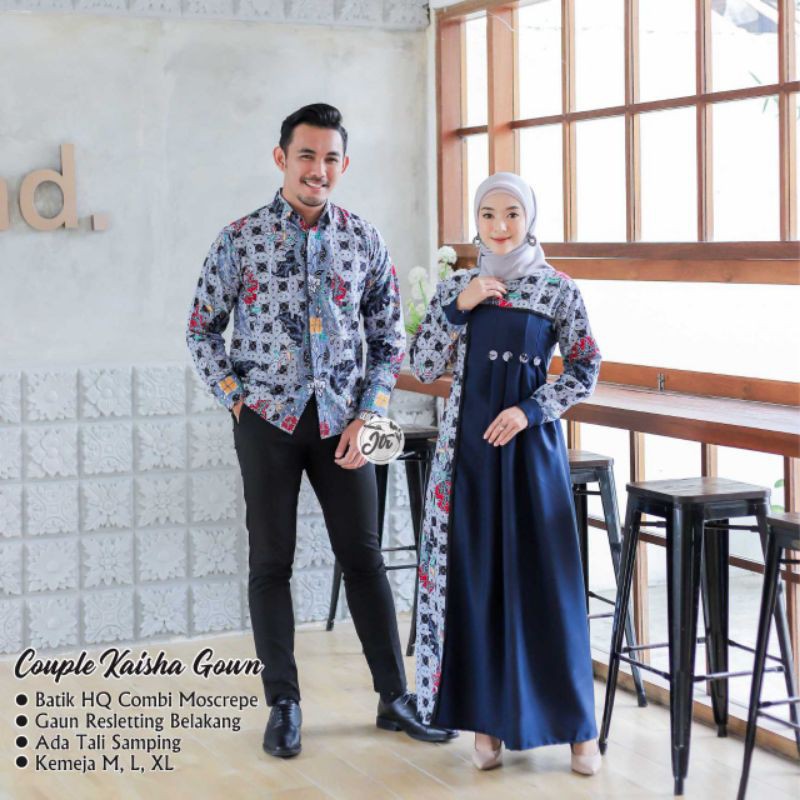 Detail Jubah Polos Kombinasi Batik Nomer 50