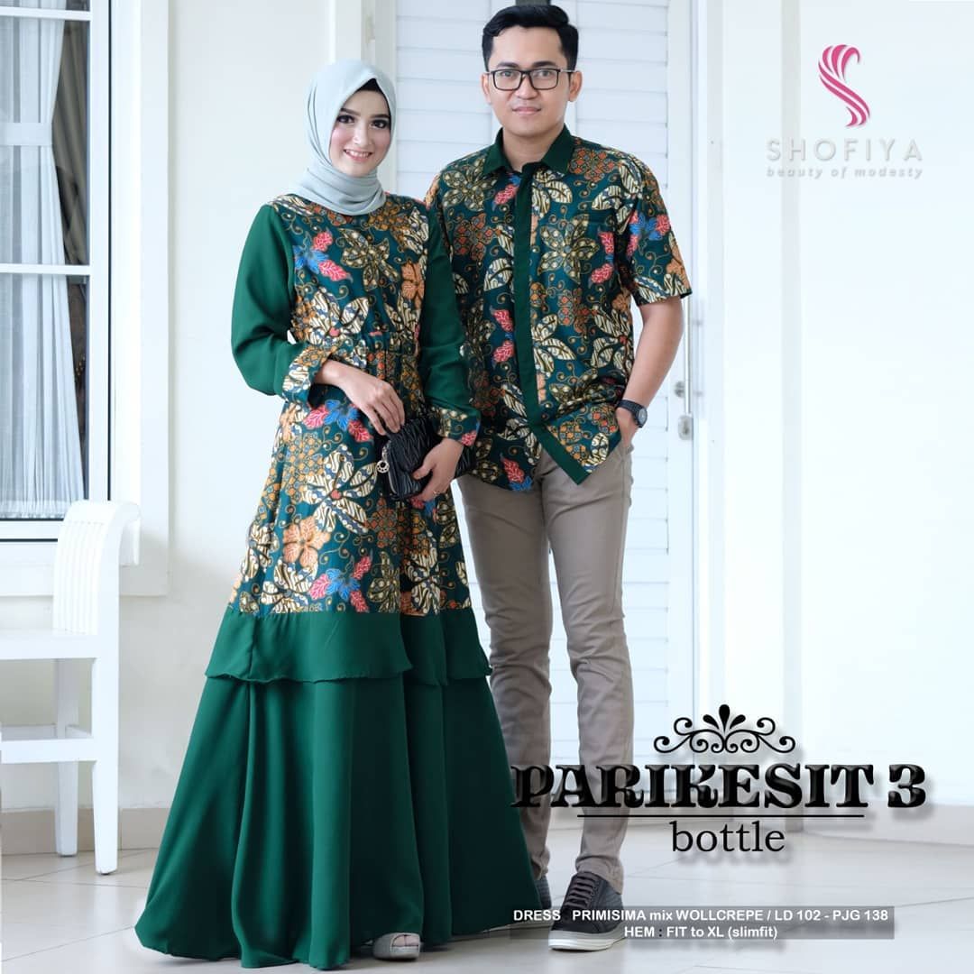 Detail Jubah Polos Kombinasi Batik Nomer 58