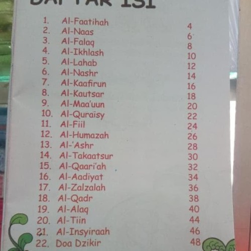 Detail Juz 30 Surat Pendek Nomer 13