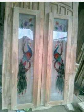 Detail Kaca Jendela Motif Burung Merak Nomer 23