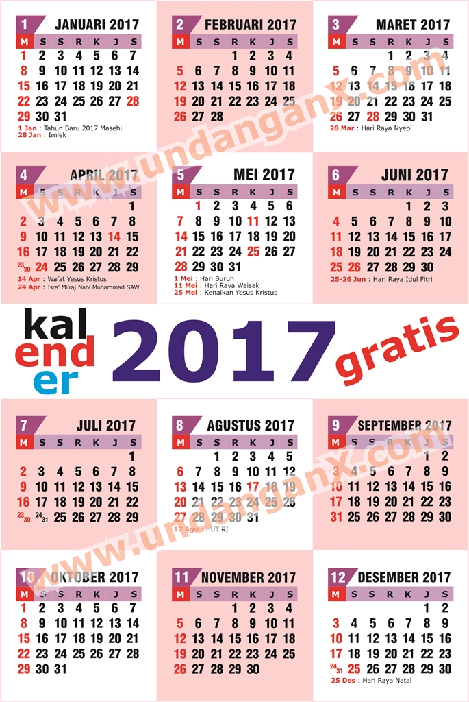 Detail Kalender 2017 Cdr Free Download Nomer 4