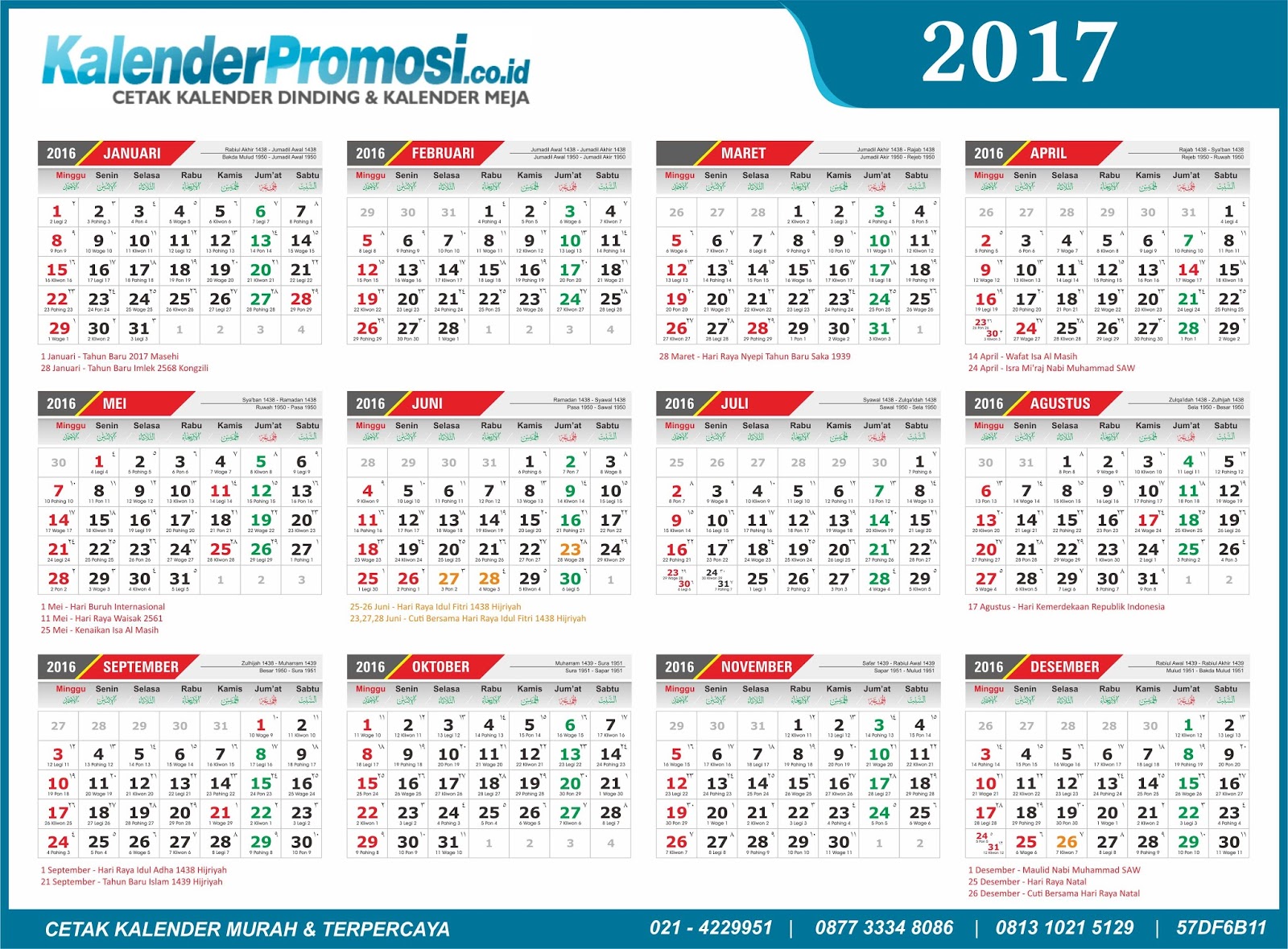 Detail Kalender 2017 Dan Tanggal Merah Nomer 4