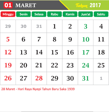 Detail Kalender 2017 Dan Tanggal Merah Nomer 38