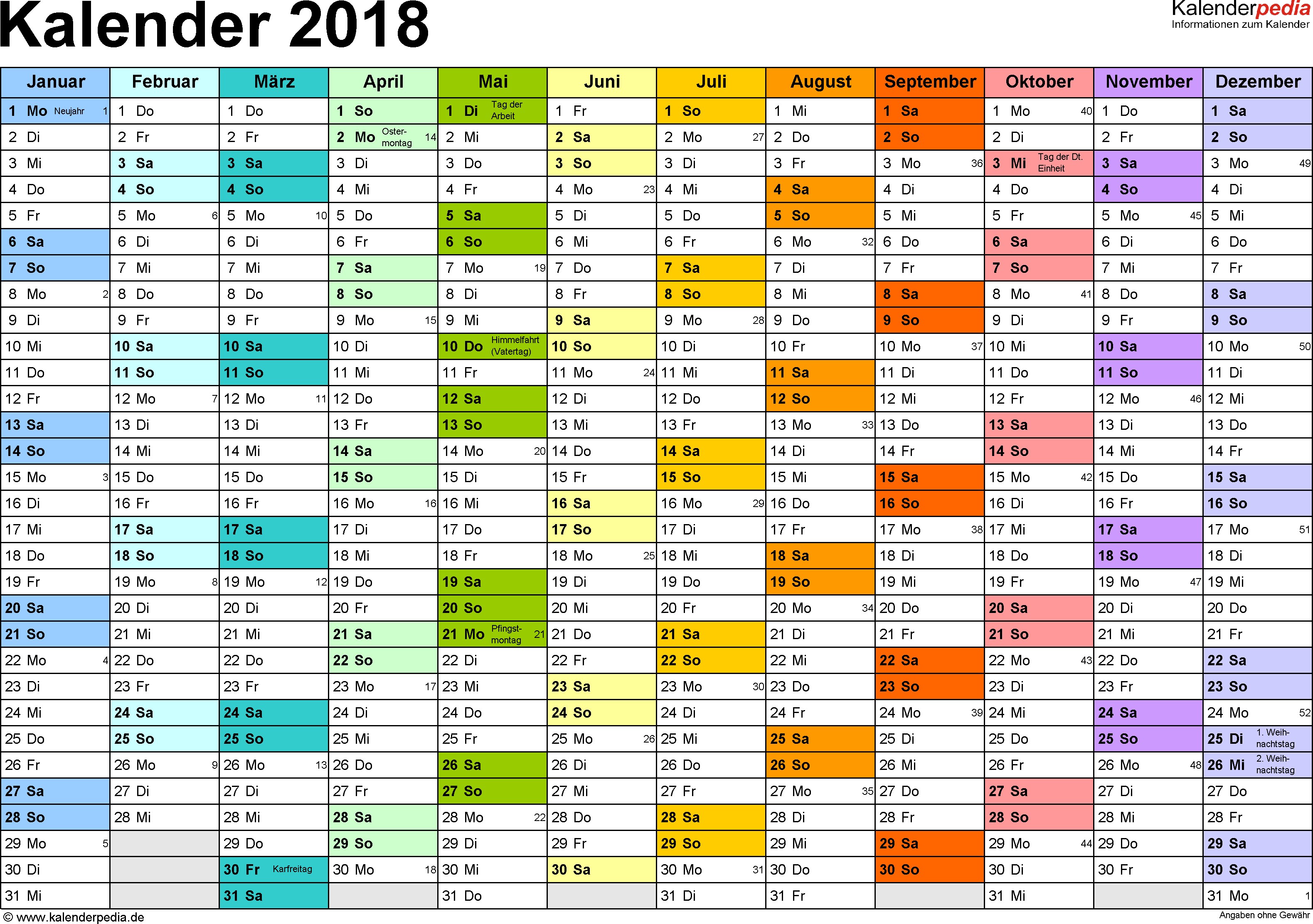 Detail Kalender 2018 Hd Nomer 54