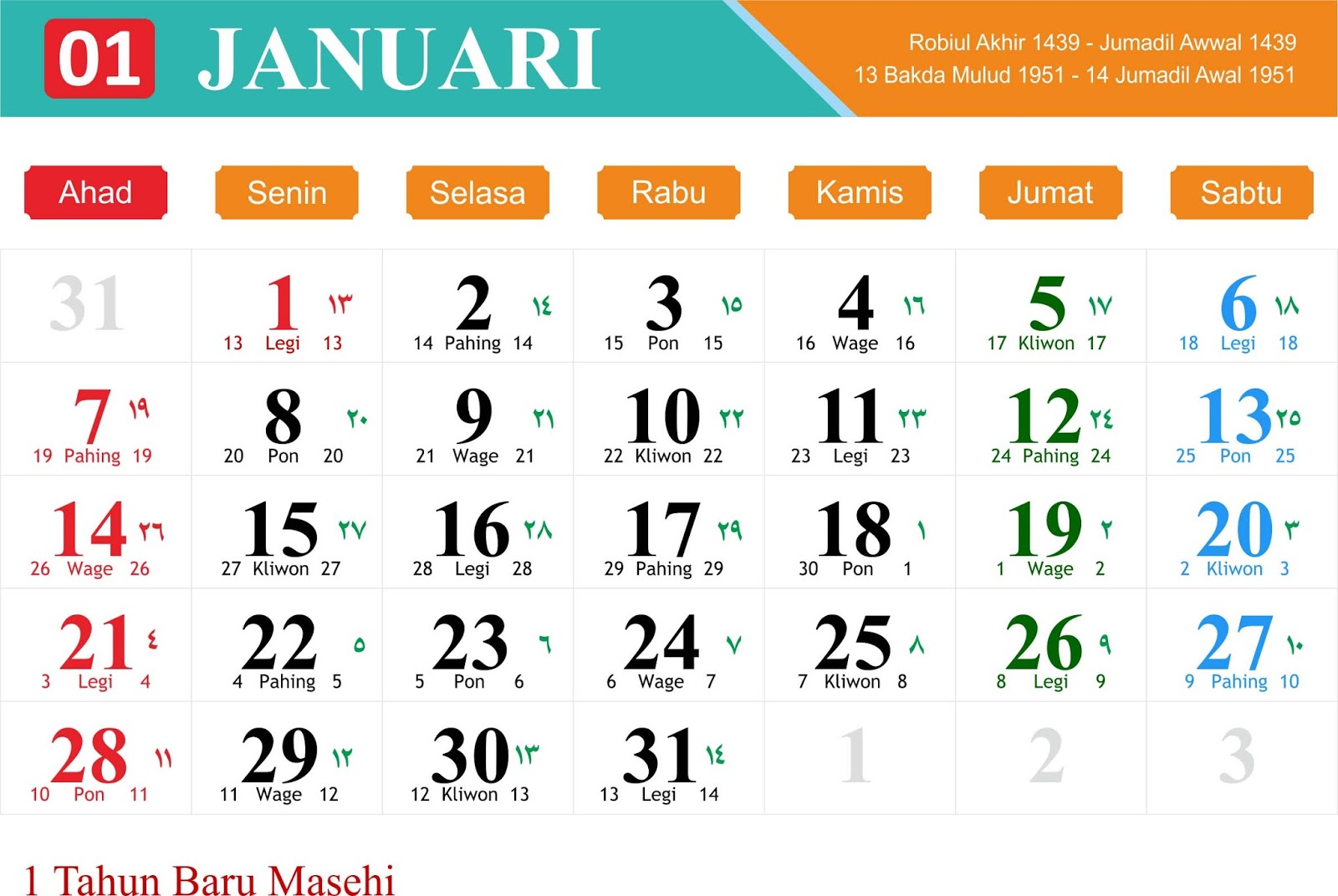 Detail Kalender 2018 Lengkap Png Nomer 17