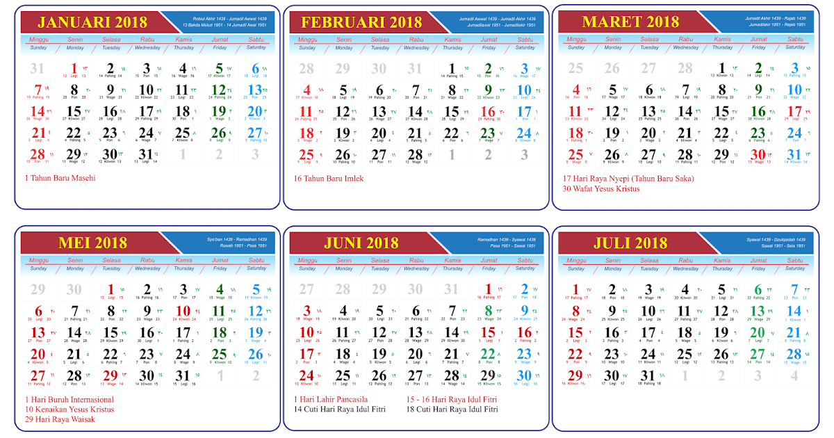 Detail Kalender 2018 Lengkap Png Nomer 5