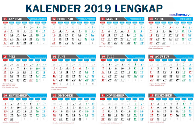 Detail Kalender 2019 Hd Nomer 3