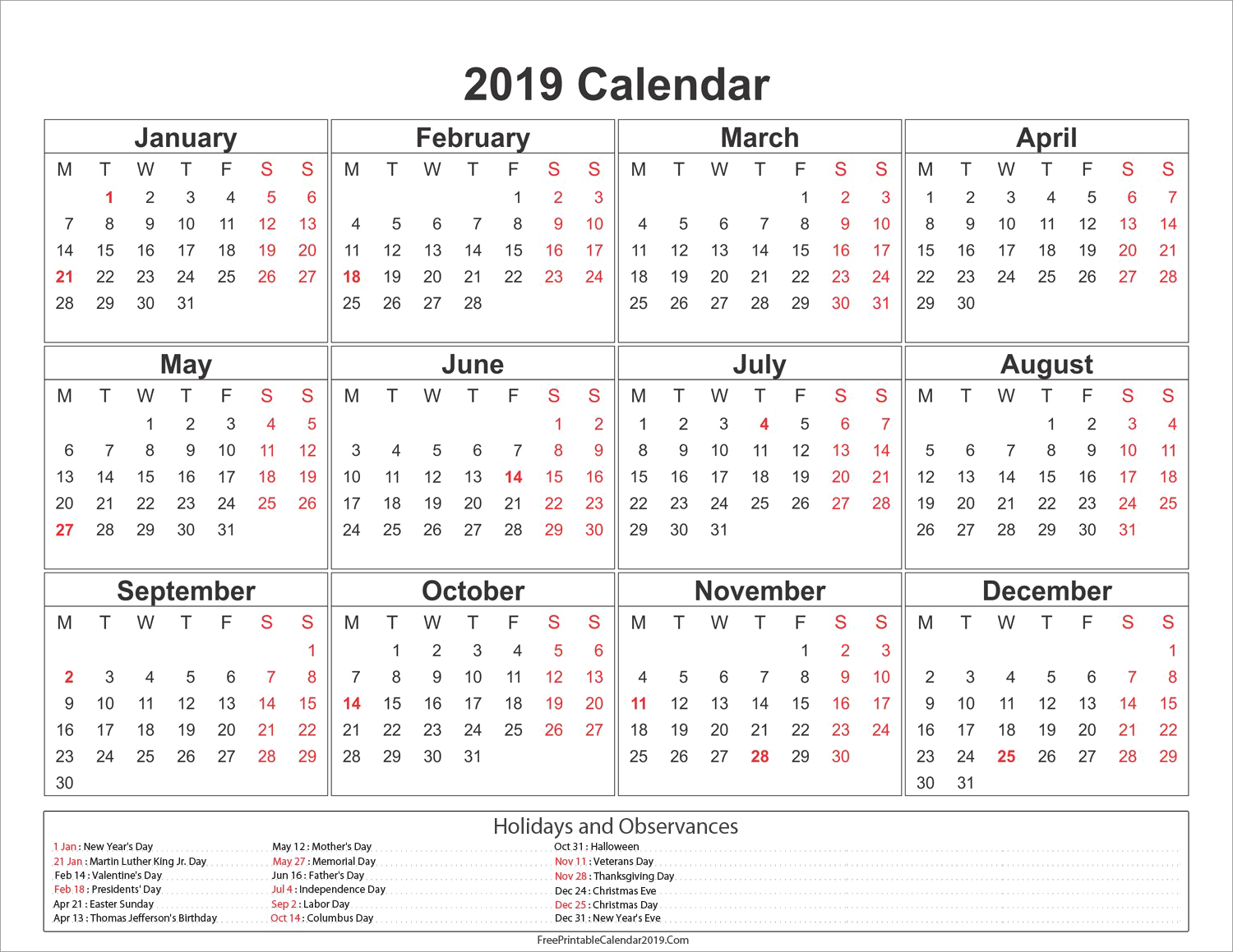 Detail Kalender 2019 Hd Png Nomer 3