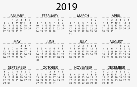 Detail Kalender 2019 Hd Png Nomer 36