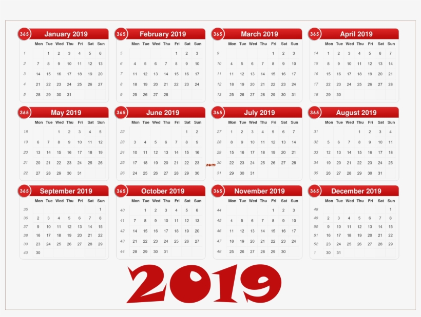 Detail Kalender 2019 Hd Png Nomer 7
