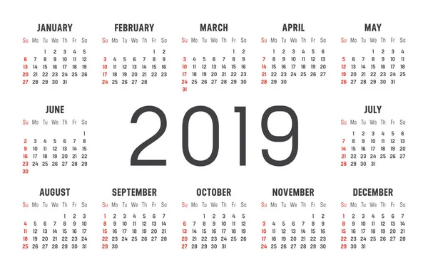 Detail Kalender 2019 Hitam Putih Nomer 18