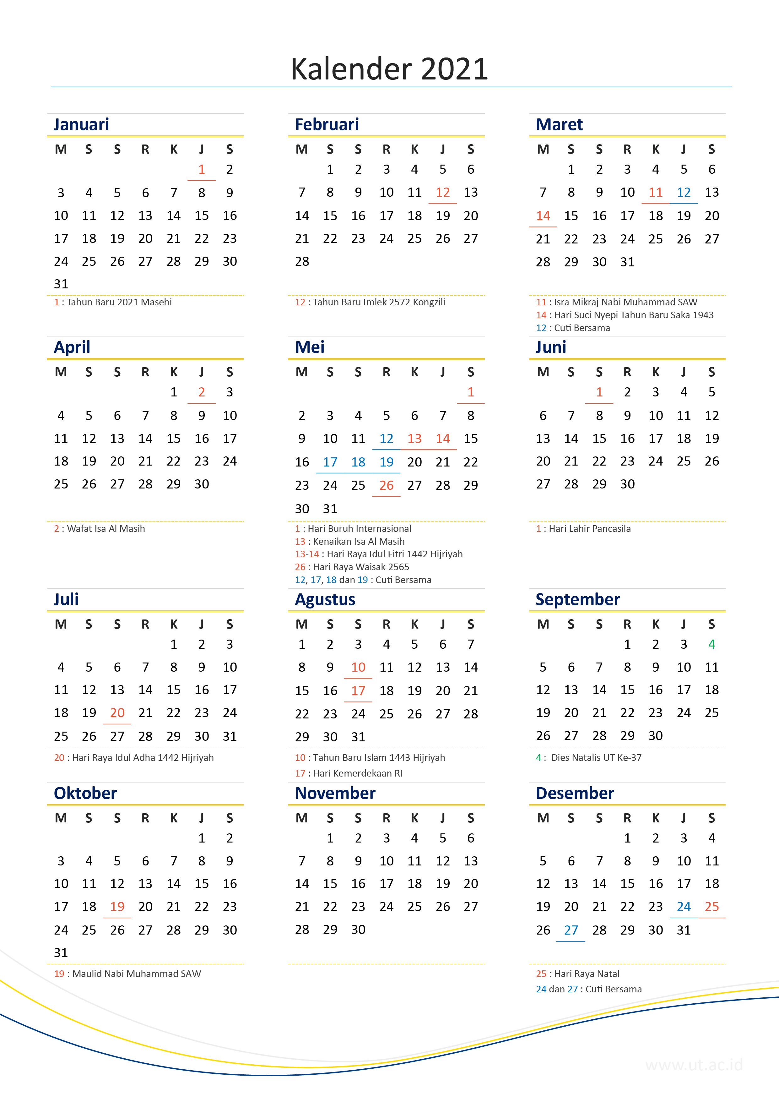 Detail Kalender 2019 Hitam Putih Nomer 25