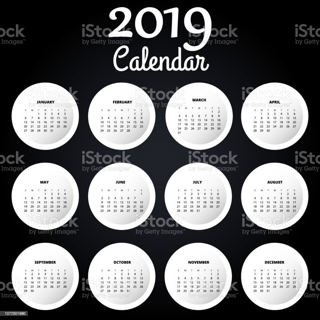 Detail Kalender 2019 Hitam Putih Nomer 10