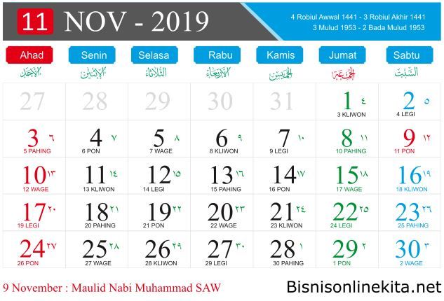 Detail Kalender 2019 Oktober Nomer 15