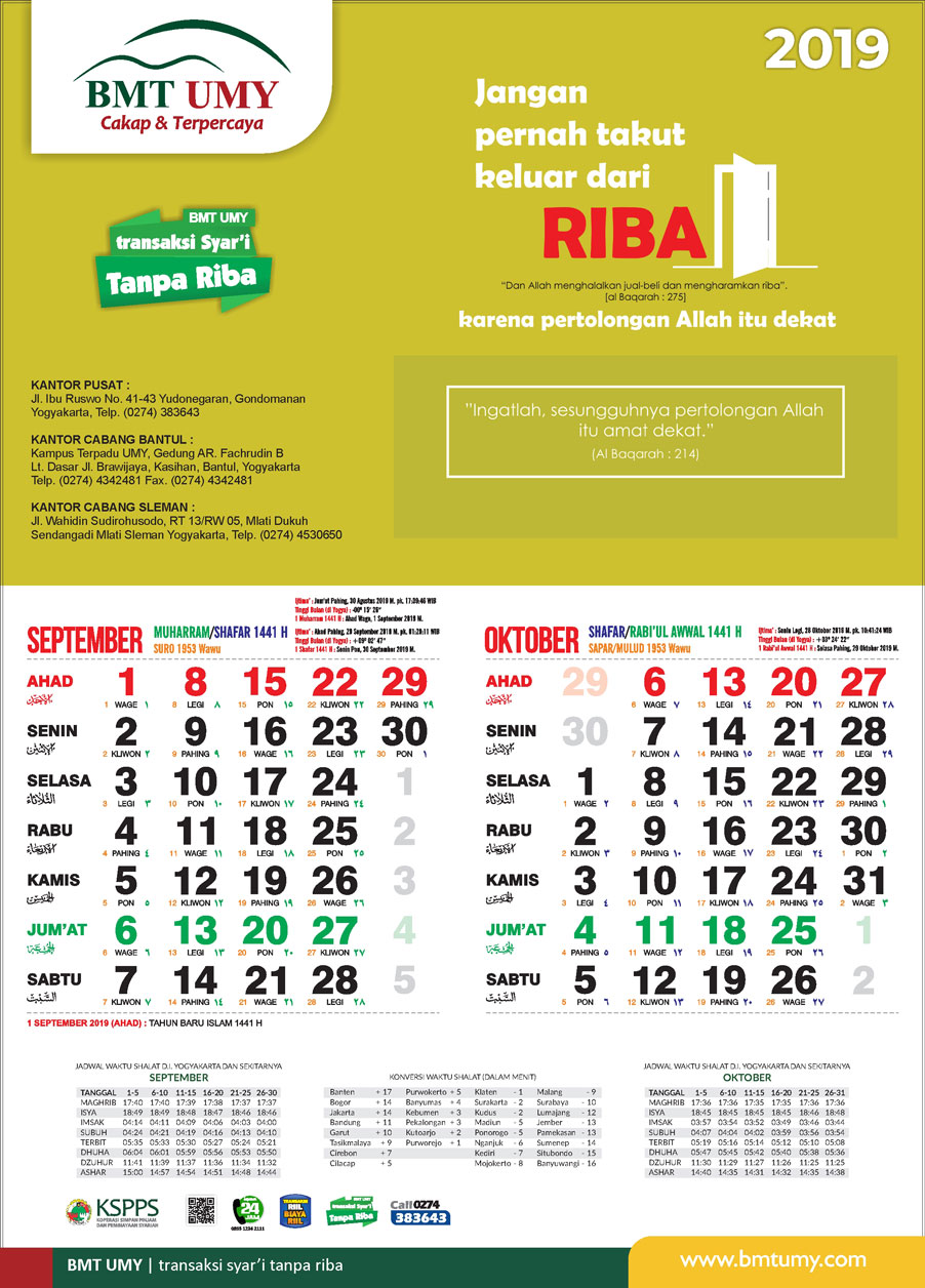 Detail Kalender 2019 Oktober Nomer 40