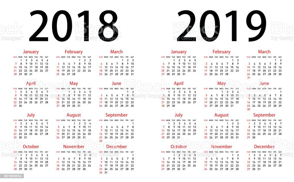 Detail Kalender 2019 Vector Free Download Nomer 35