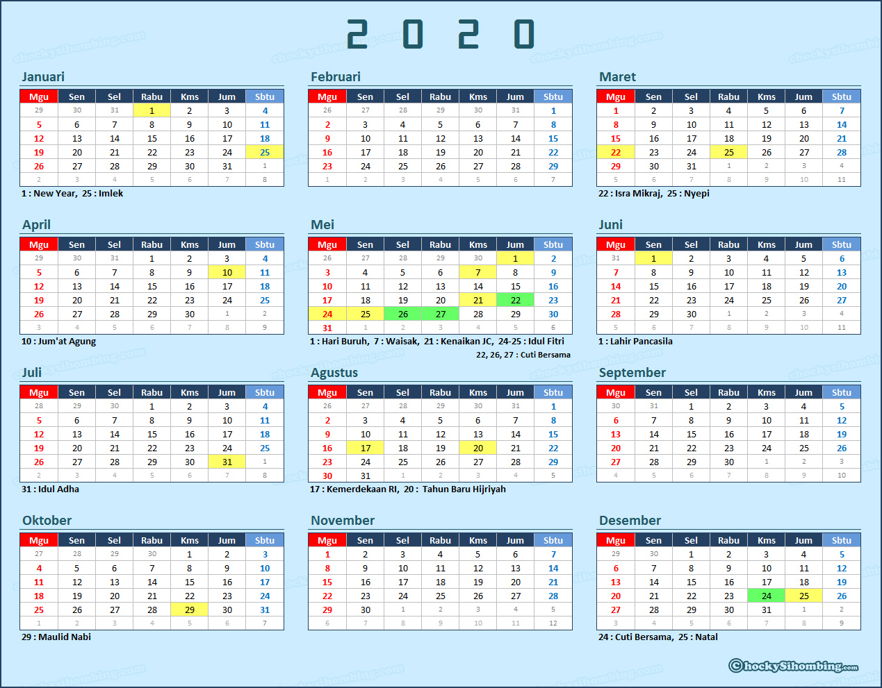 Detail Kalender 2020 Mei Nomer 46