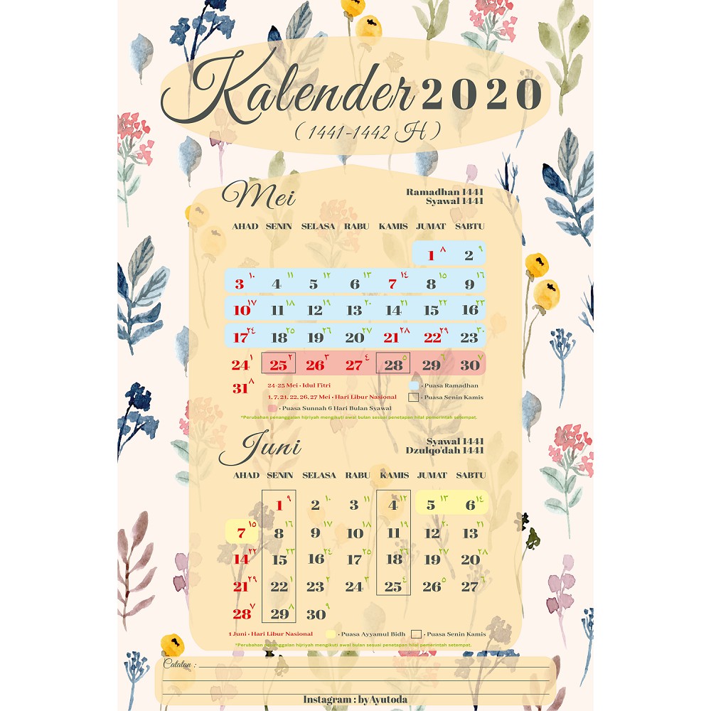 Detail Kalender 2020 Mei Nomer 53