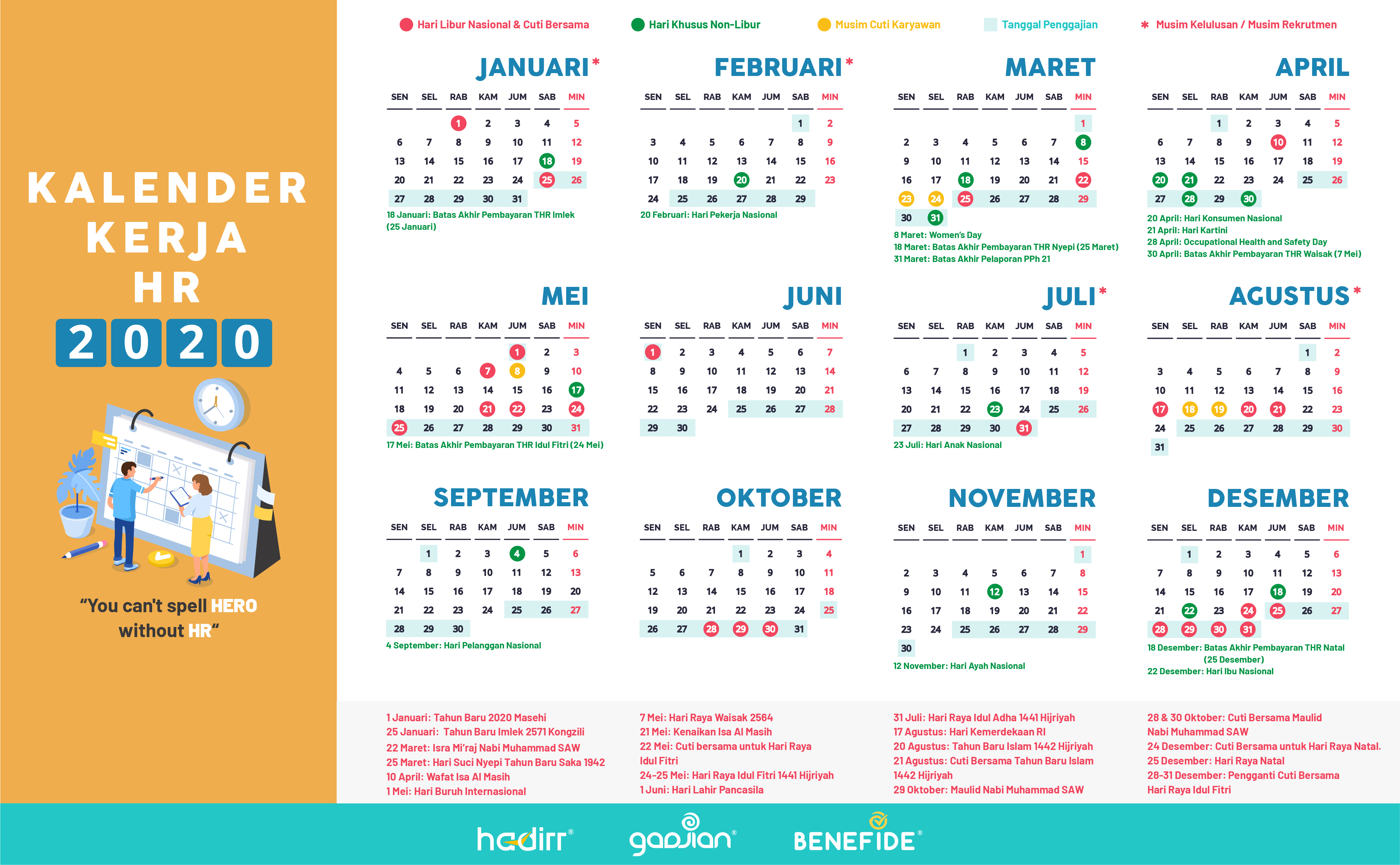 Detail Kalender 2020 Merah Semua Nomer 17