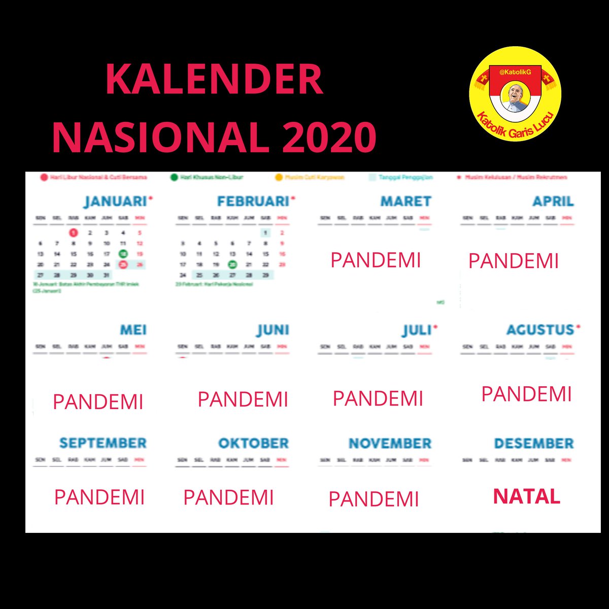 Detail Kalender 2020 Merah Semua Nomer 6