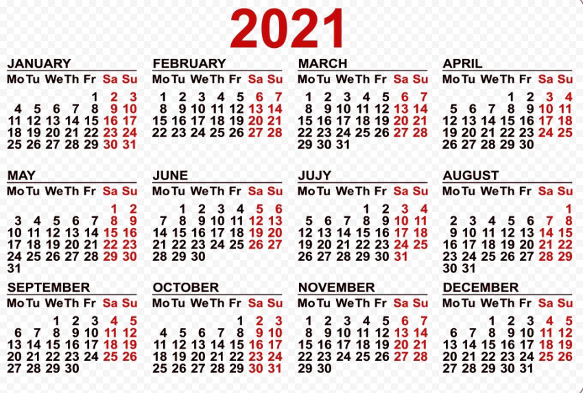 Detail Kalender 2021 High Resolution Nomer 14