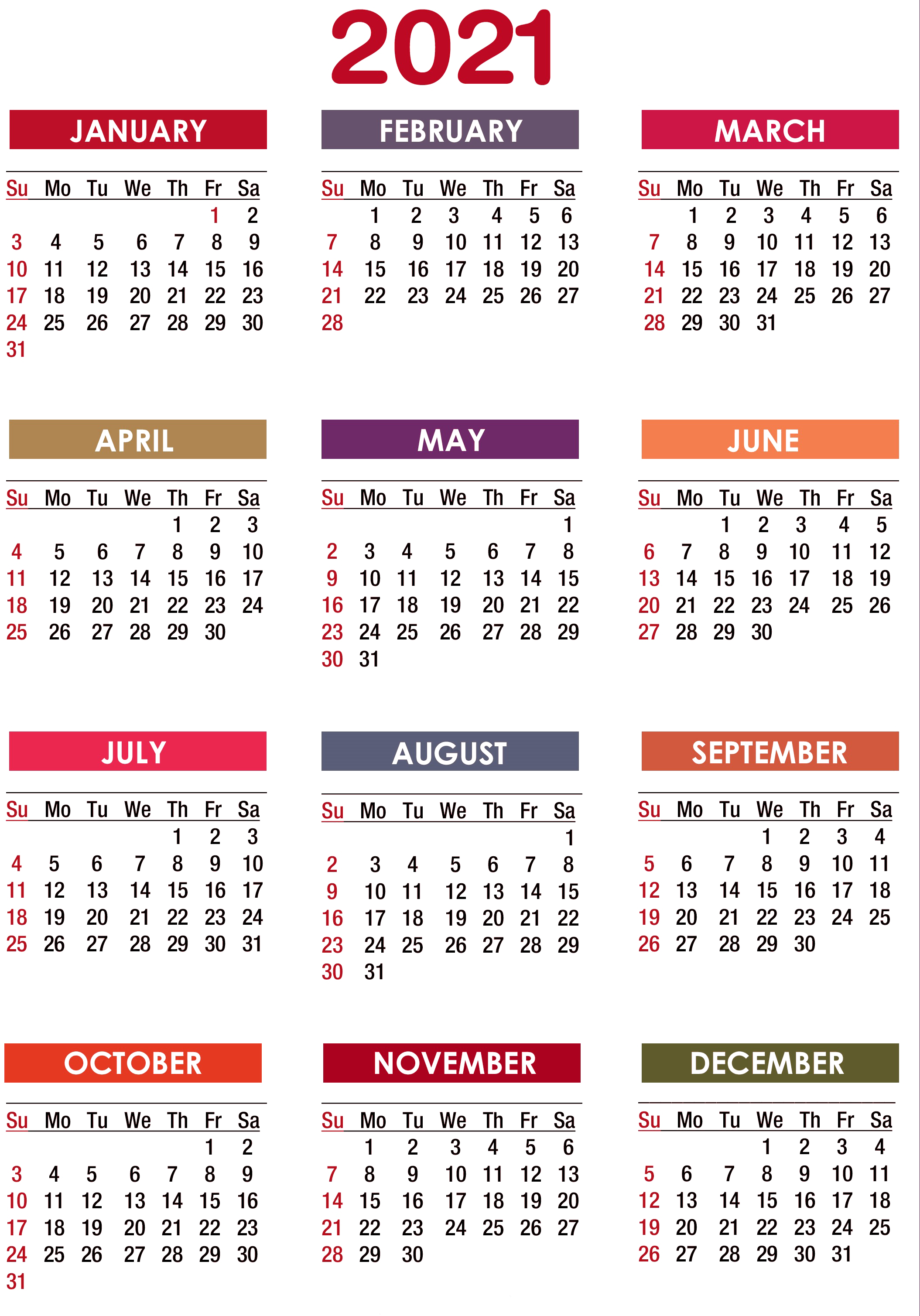 Detail Kalender 2021 High Resolution Nomer 4