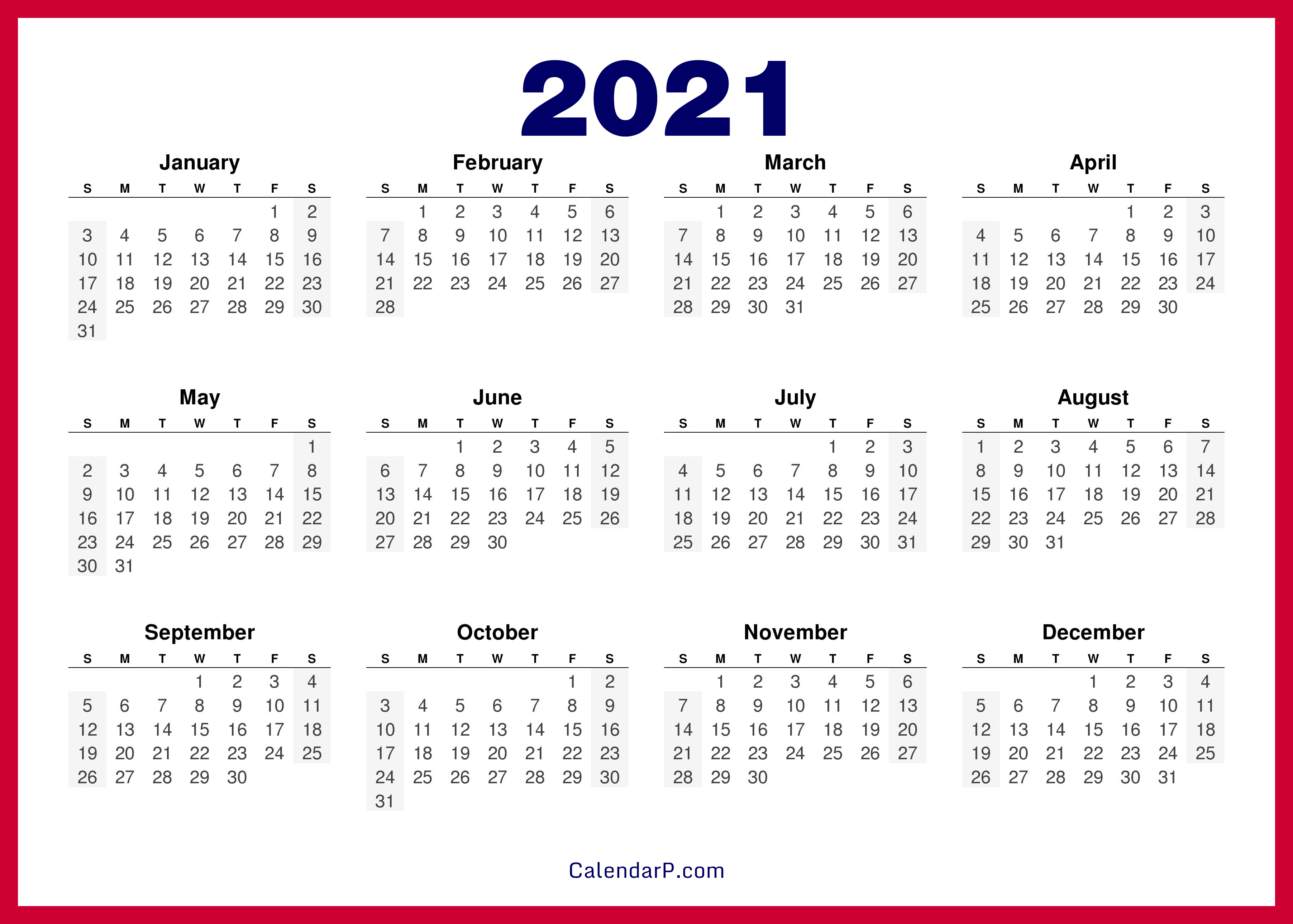 Detail Kalender 2021 High Resolution Nomer 34