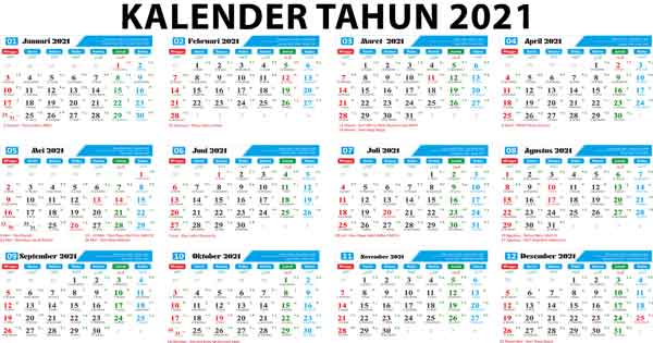 Detail Kalender 2021 High Resolution Nomer 45