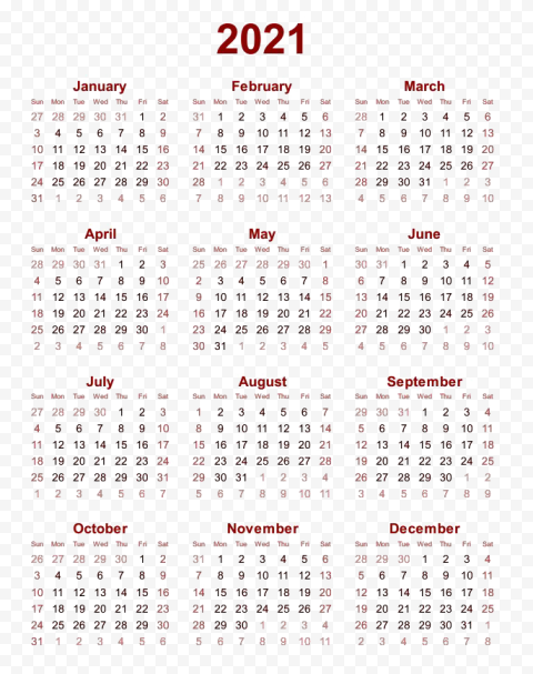 Detail Kalender 2021 High Resolution Nomer 50