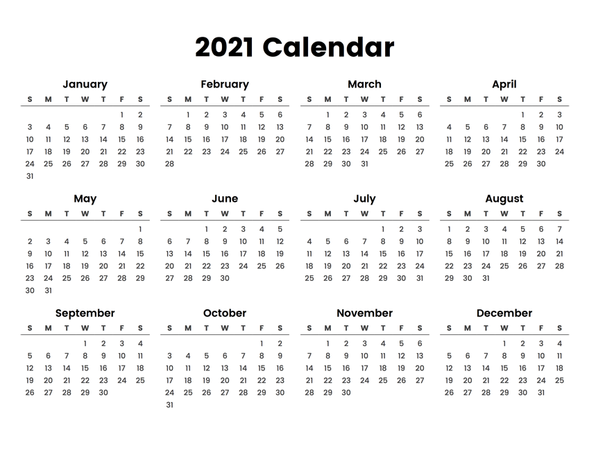 Detail Kalender 2021 Printable Nomer 47