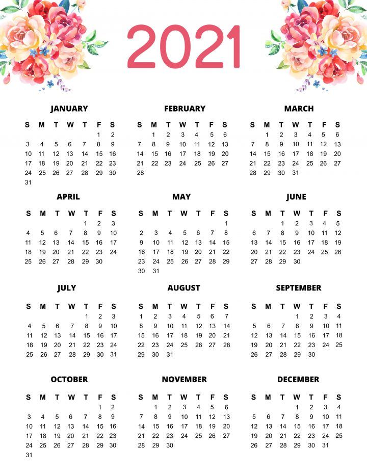 Detail Kalender 2021 Printable Nomer 50
